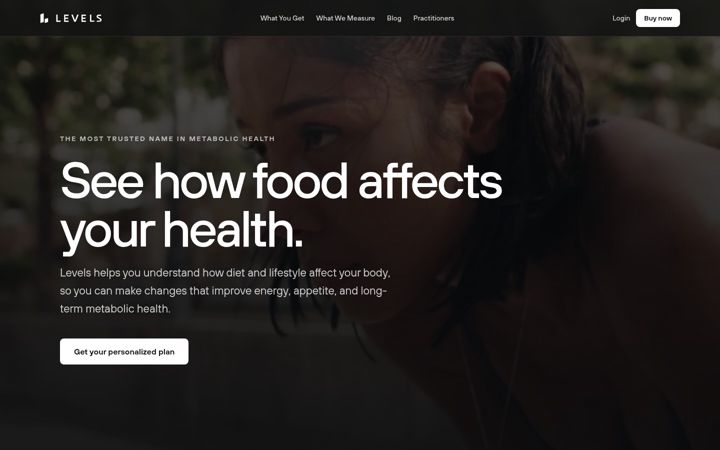 Screenshot of levelshealth.com