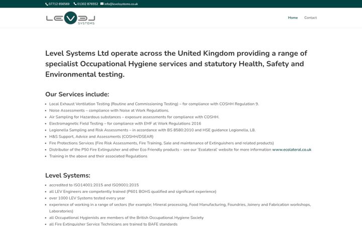 Screenshot of levelsystems.co.uk