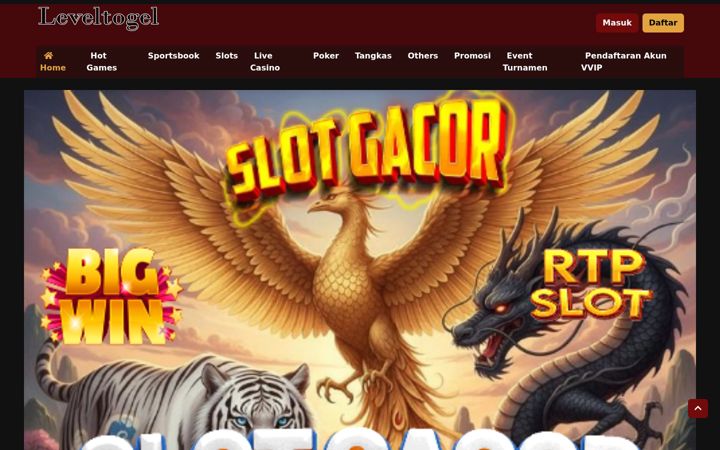 Screenshot of leveltogel.com