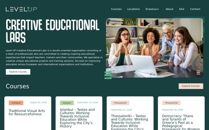 Screenshot of levelup-education.com
