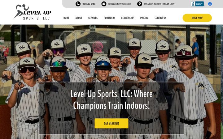 Screenshot of levelup-sports.net
