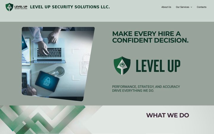 Screenshot of levelupsecuritysolutions.com
