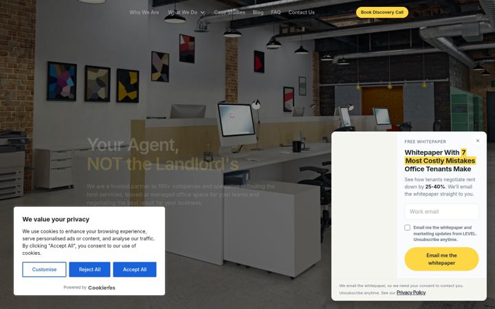 Screenshot of levelworkspace.com