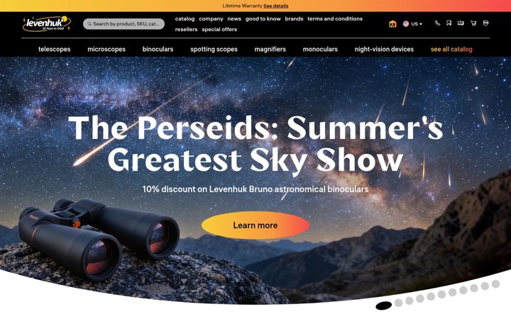 Screenshot of levenhuk.com