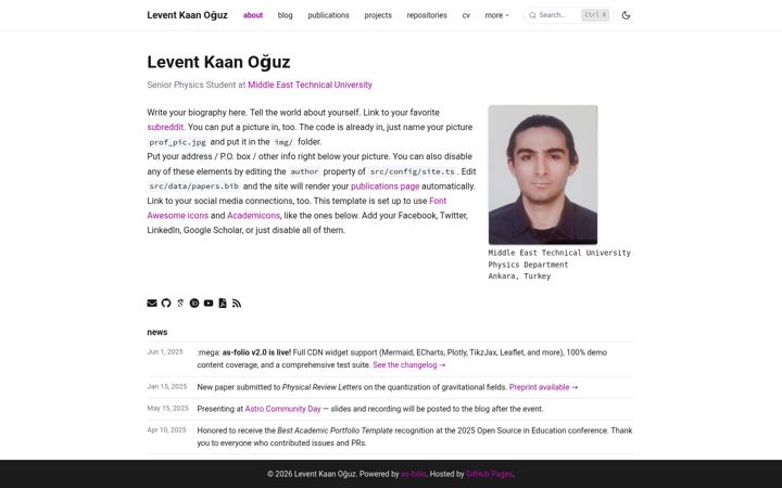 Screenshot of leventkaanoguz.com
