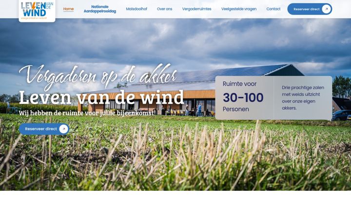Screenshot of levenvandewind.com