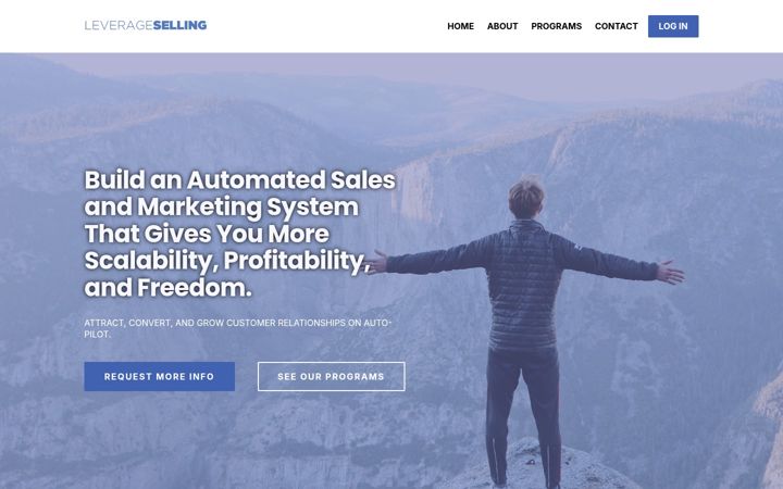 Screenshot of leverageselling.com