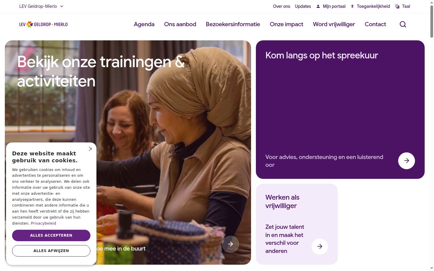 Screenshot tal-banner tal-kunsens muri qabel kwalunkwe interazzjoni