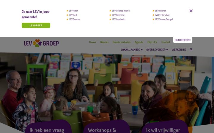 Captură de ecran a levgroep.nl