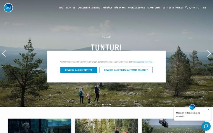 Screenshot of levi.fi