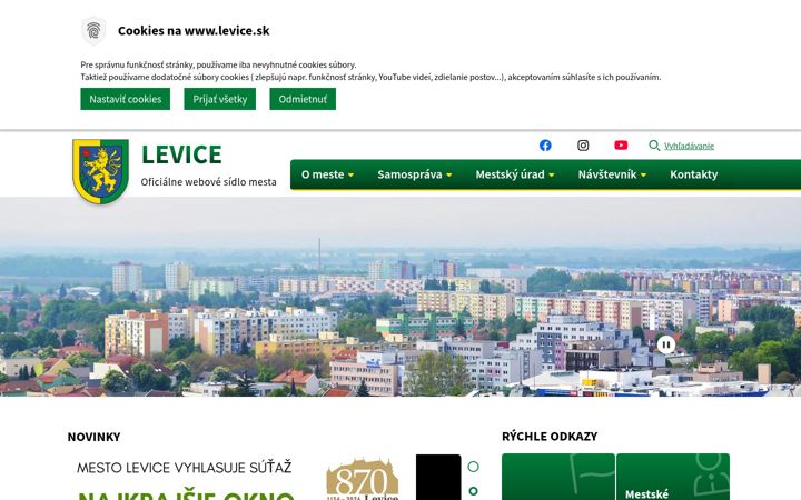 Screenshot of levice.sk