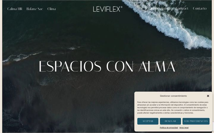 Screenshot of leviflex.com
