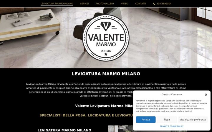 Screenshot of levigaturamarmomilano.it