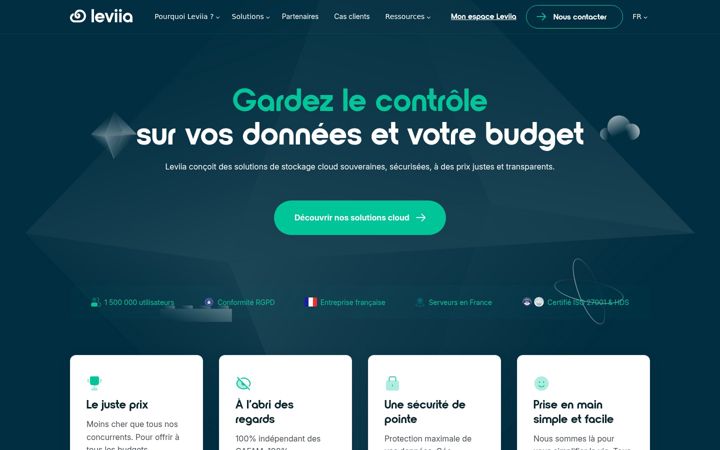Screenshot of leviia.com