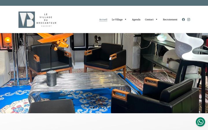 Screenshot of levillagedubrocanteur.fr
