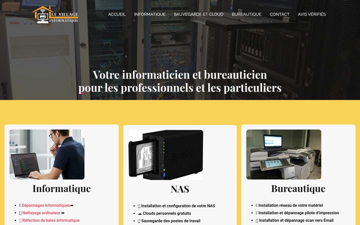 Screenshot of levillageinformatique.fr