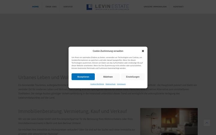 Screenshot of levin-estate.de