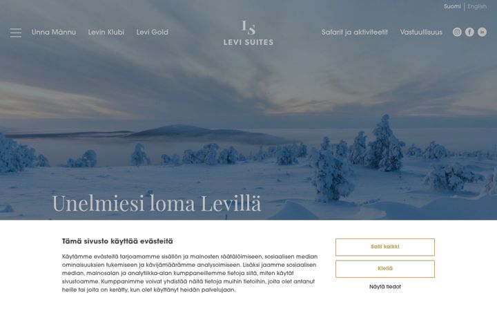 Screenshot of levisuites.fi