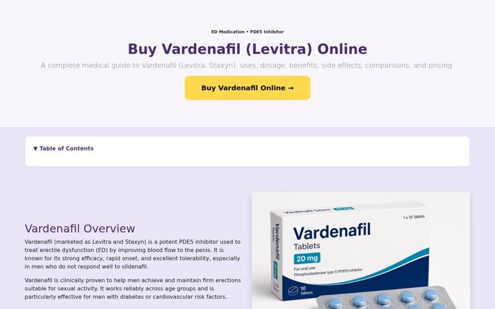 Screenshot van levited.com