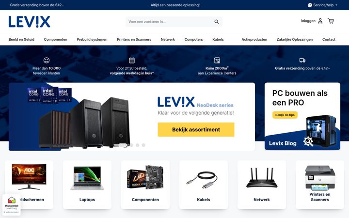 Screenshot του levix.nl