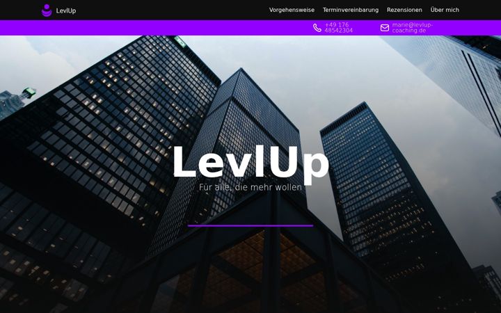 Screenshot of levlup-coaching.de