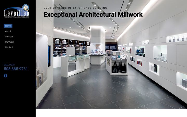 Screenshot of levmillwork.com