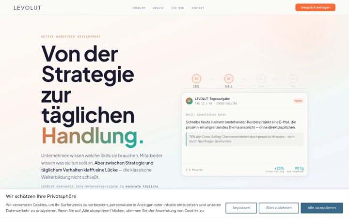Screenshot of levolut.com