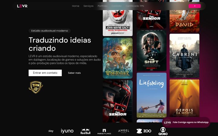 Screenshot of levrestudio.com