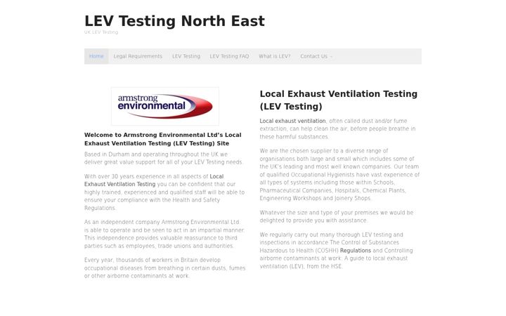 Screenshot of levtestingnortheast.co.uk