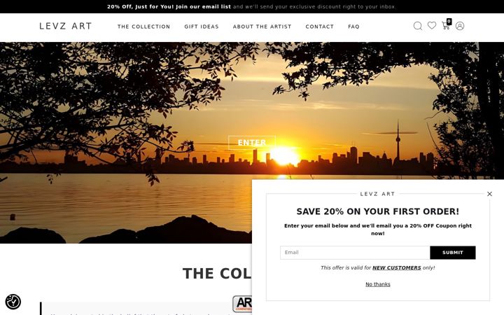 Screenshot of levzart.com