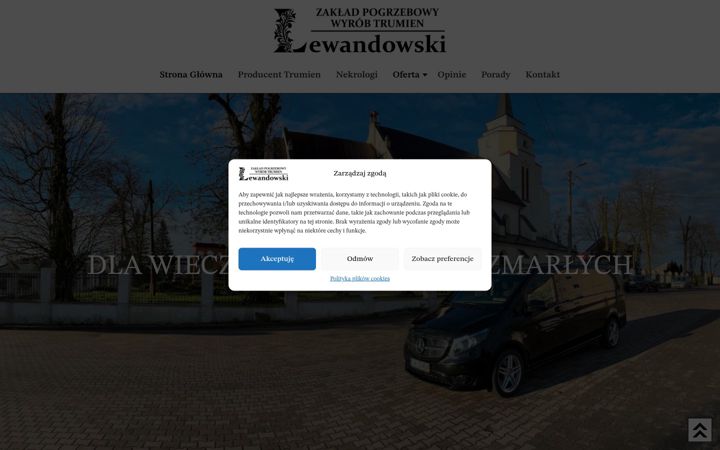 Screenshot of lewandowskipogrzeby.pl