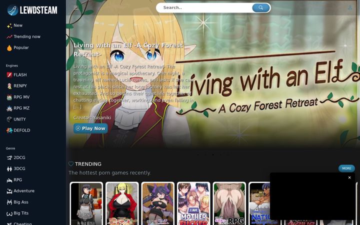 Screenshot of lewdsteam.com