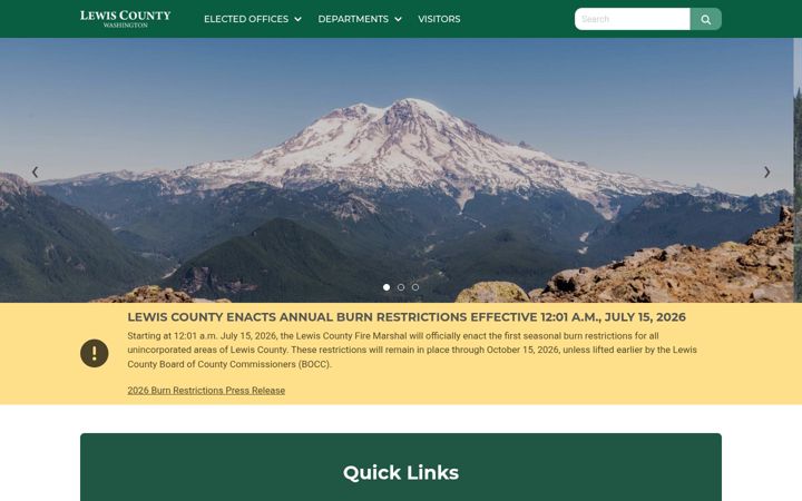 Screenshot of lewiscountywa.gov