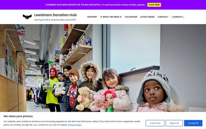 Screenshot of lewishamdonationhub.org