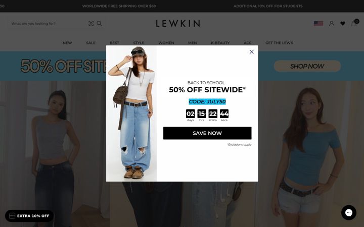 Screenshot of lewkin.com