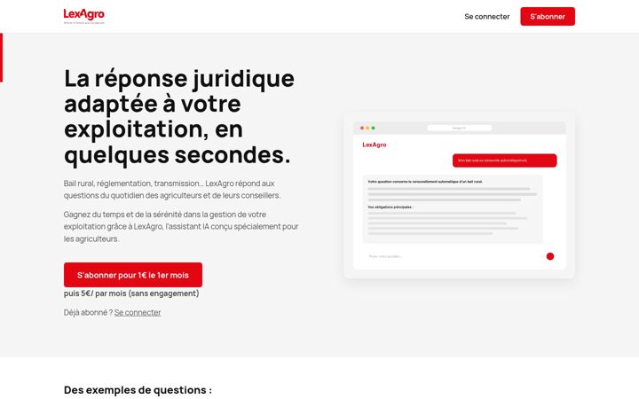 Screenshot of lexagro.fr