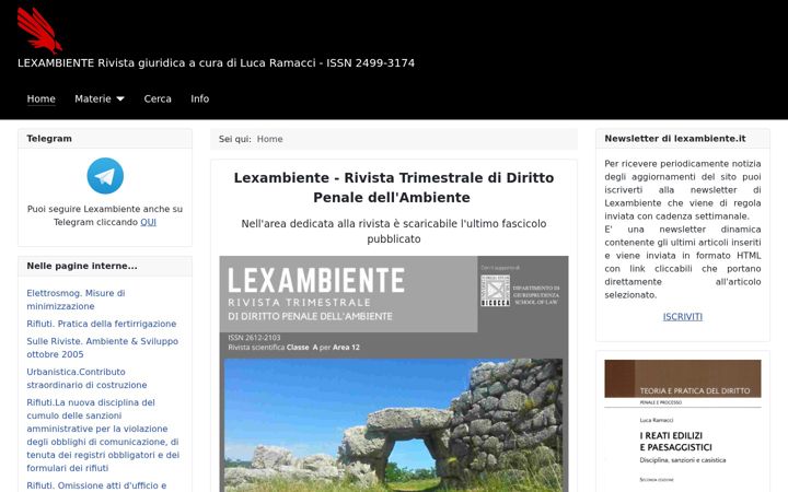 Screenshot of lexambiente.it