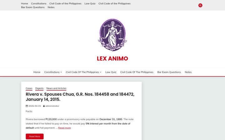 Screenshot of lexanimo.com
