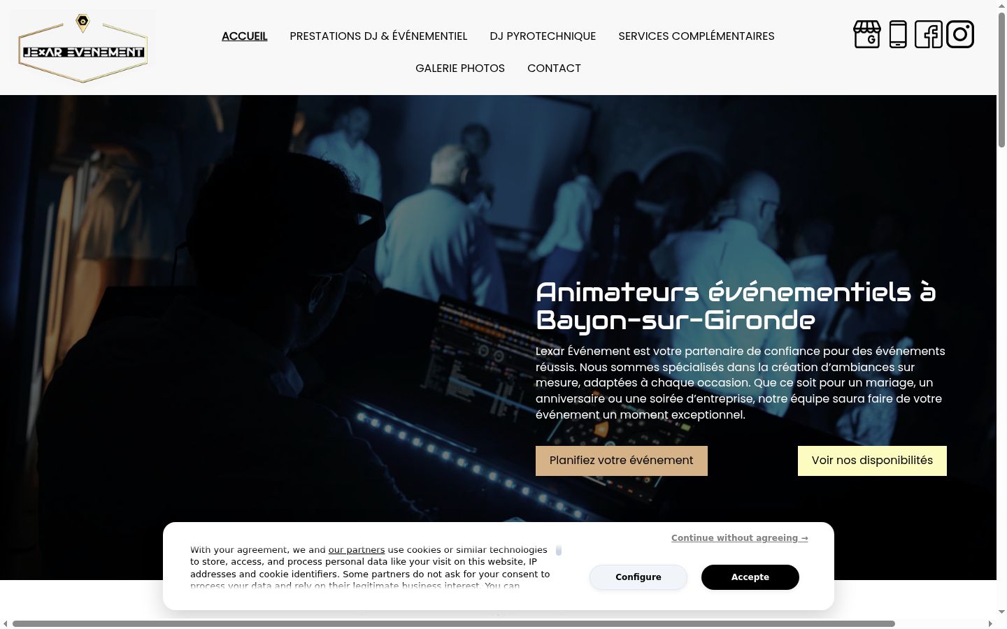 Screenshot του banner συγκατάθεσης που εμφανίστηκε πριν από οποιαδήποτε αλληλεπίδραση