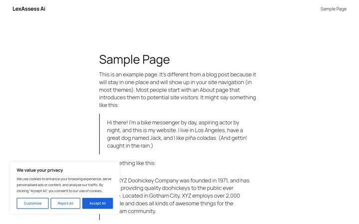 Screenshot of lexassessai.com