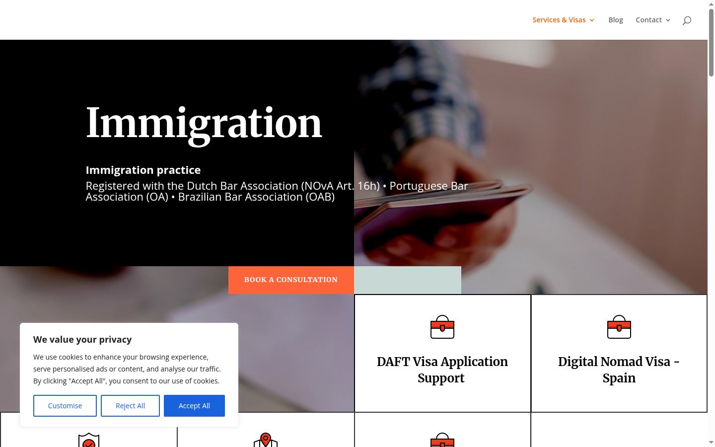 Screenshot van de toestemmingsbanner zoals getoond vóór enige interactie