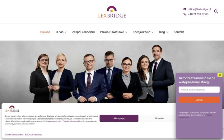 Screenshot of lexbridge.pl