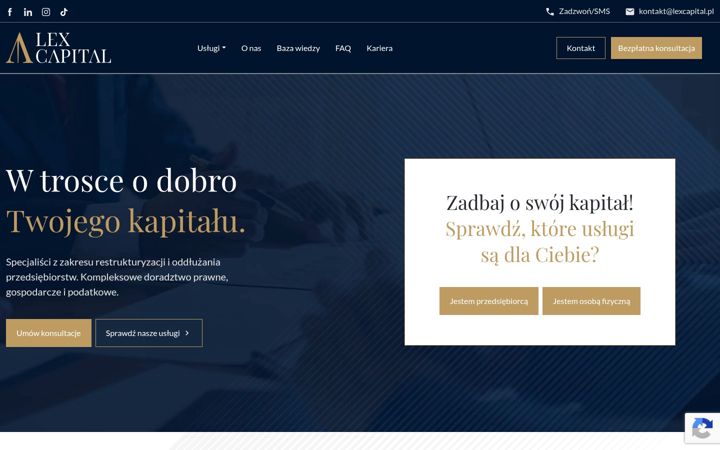 Screenshot of lexcapital.pl