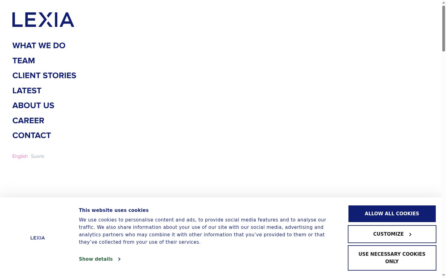 Screenshot tal-banner tal-kunsens muri qabel kwalunkwe interazzjoni