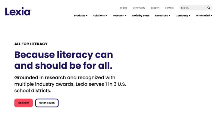 Screenshot of lexialearning.com