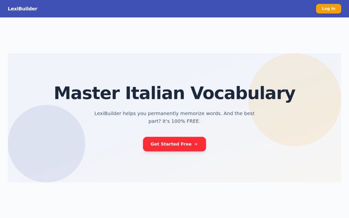 Screenshot of lexibuilder.com
