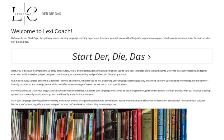 Screenshot of lexicoach.de