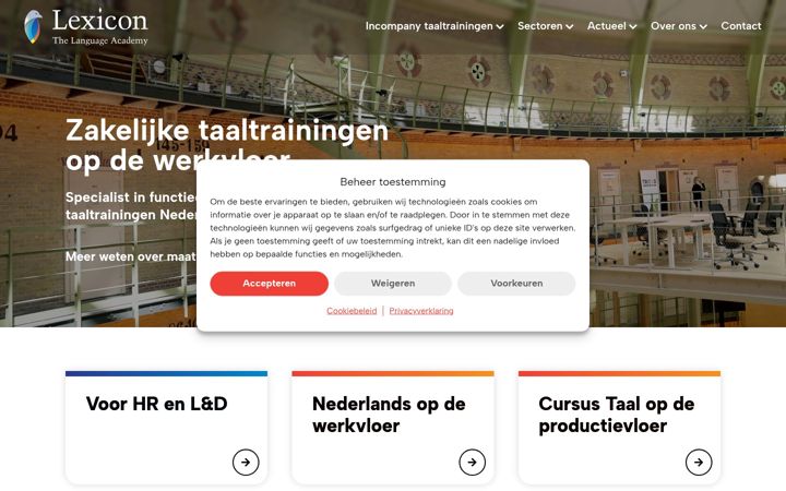 Screenshot of lexicon.nl