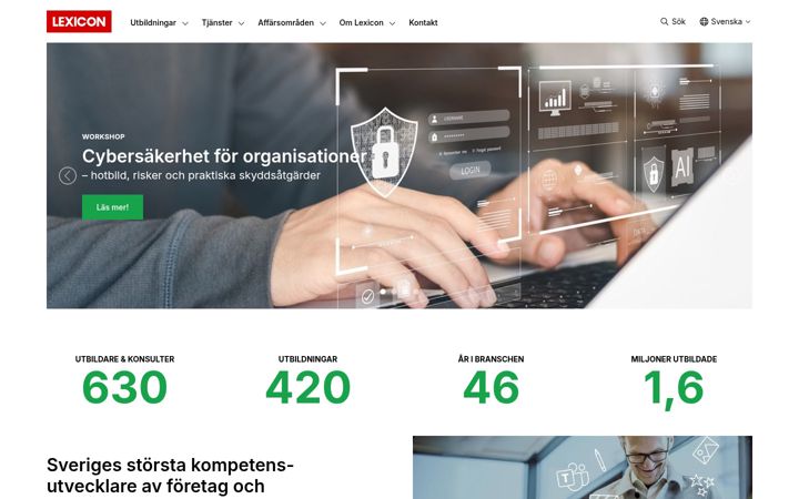 Screenshot stránky lexicongruppen.se