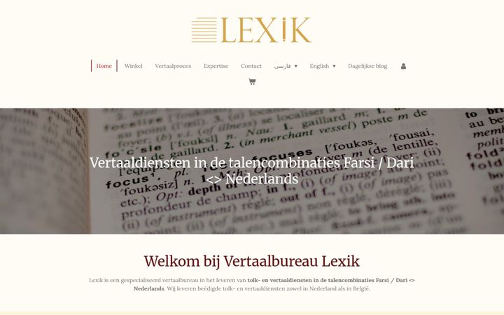 Screenshot of lexik.nl